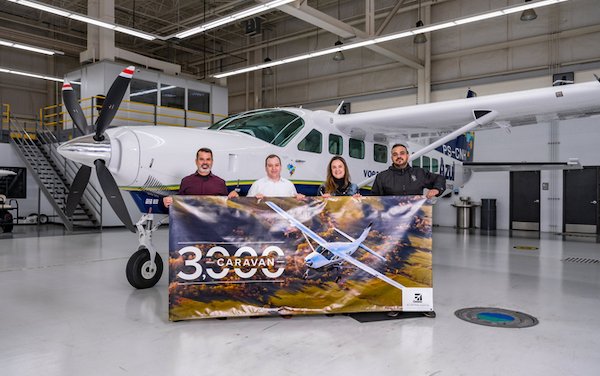 3,000th Cessna Caravan family aircraft joins Azul Conecta airline fleet in Brazil