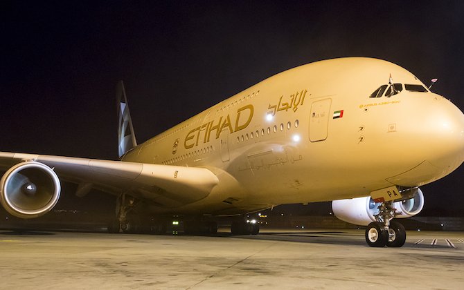 Etihad A380 headed to Melbourne in June 2016
