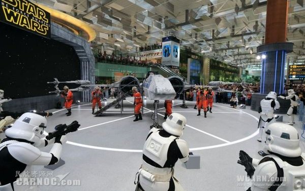 Star Wars X-Wing and TIE Fighter Land at Singapore Changi Airport