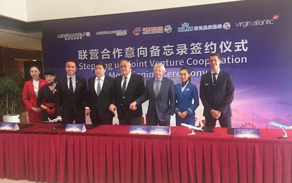 A Join venture cooperation: Air France, KLM, China Eastern and Virgin Atlantic