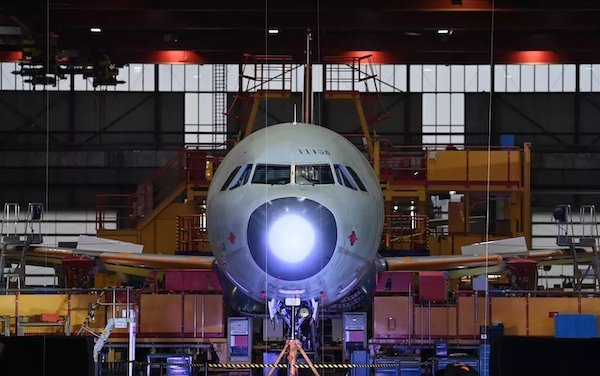 Airbus Final Assembly Line Asia assembles its first A321 aircraft