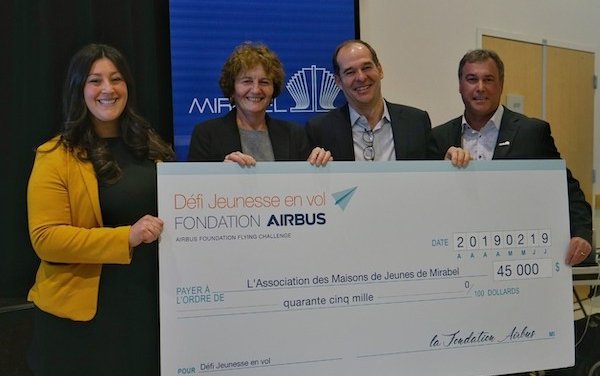 Airbus Foundation Flying Challenge launched in Mirabel to interest local young people in aeronautics