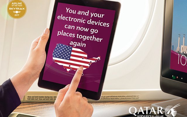 Ban Lifted On Qatar Airways Flights To USA For All Personal Electronic Devices