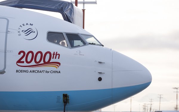 Boeing Delivers Its 2,000th Airplane to China