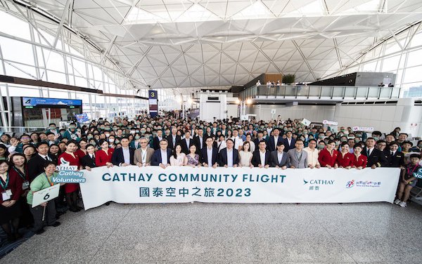 Cathay celebrates longstanding youth development efforts in Hong Kong with students and mentors on latest Community Flight