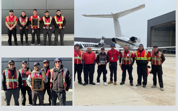 Clay Lacy Aviation  line service technicians complete Gulfstream Ground Handling training program