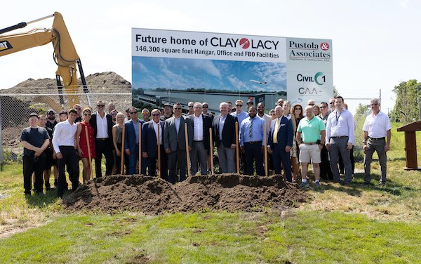 Clay Lacy breaks ground on $20 Million, 11-acre FBO and MRO development at Waterbury-Oxford Airport