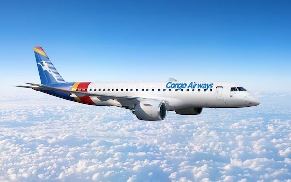 Congo Airways Converts Embraer E175 Order to E190-E2 Jets