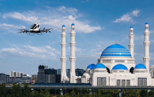 EH216-S completes Central Asia&rsquo;s first pilotless human-carrying eVTOL flight in the heart of Kazakhstan&rsquo;s capital