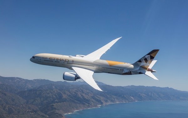 Etihad Airways Boeing 787 Dreamliner to Barcelona