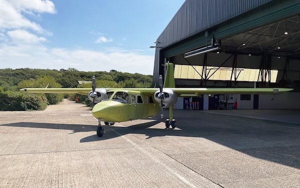 First fully UK-built Islander since repatriation of production begins ground testing ahead of first flight