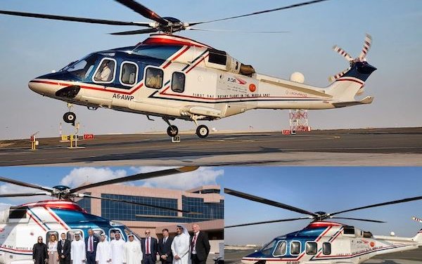 First SAF-powered rotorcraft flight in UAE and Middle East set by ADA AW139 