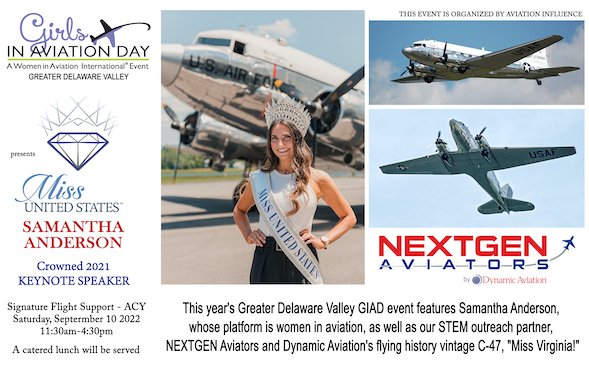 Greater Delaware Valley ‘Girls in Aviation Day’ with highlighted STEM and aviation outreach program