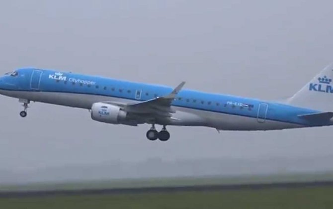 KLM Cityhopper's newest Embraer 190 lands at Schiphol