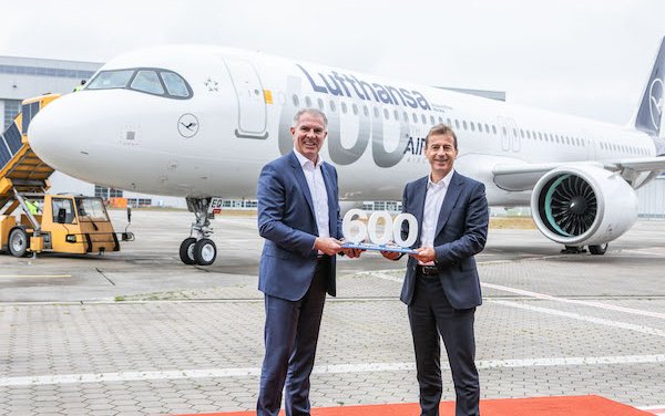 Lufthansa & Airbus mark delivery of 600th Lufthansa aircraft at Airbus Hamburg-Finkenwerder site