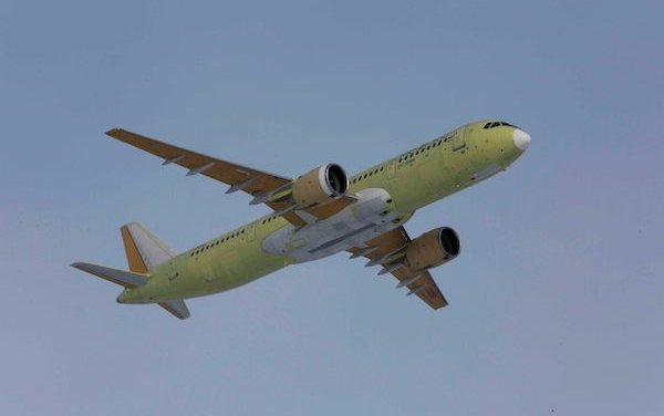 MC-21-300 test aircraft arrived in Ulyanovsk for painting