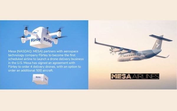 Mesa Air Group becomes first scheduled airline launching drone delivery business in the U.S. 
