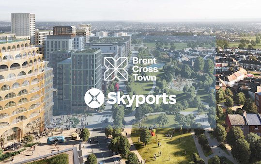 New electric air taxi vertiport in London - Skyports and Brent Cross Town