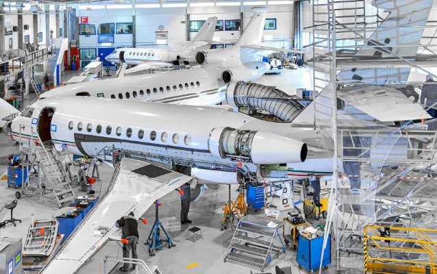  RUAG carries out simultaneous C-checks on two Dassault aircraft