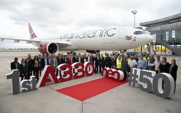 Virgin Atlantic took delivery of its first A330neo