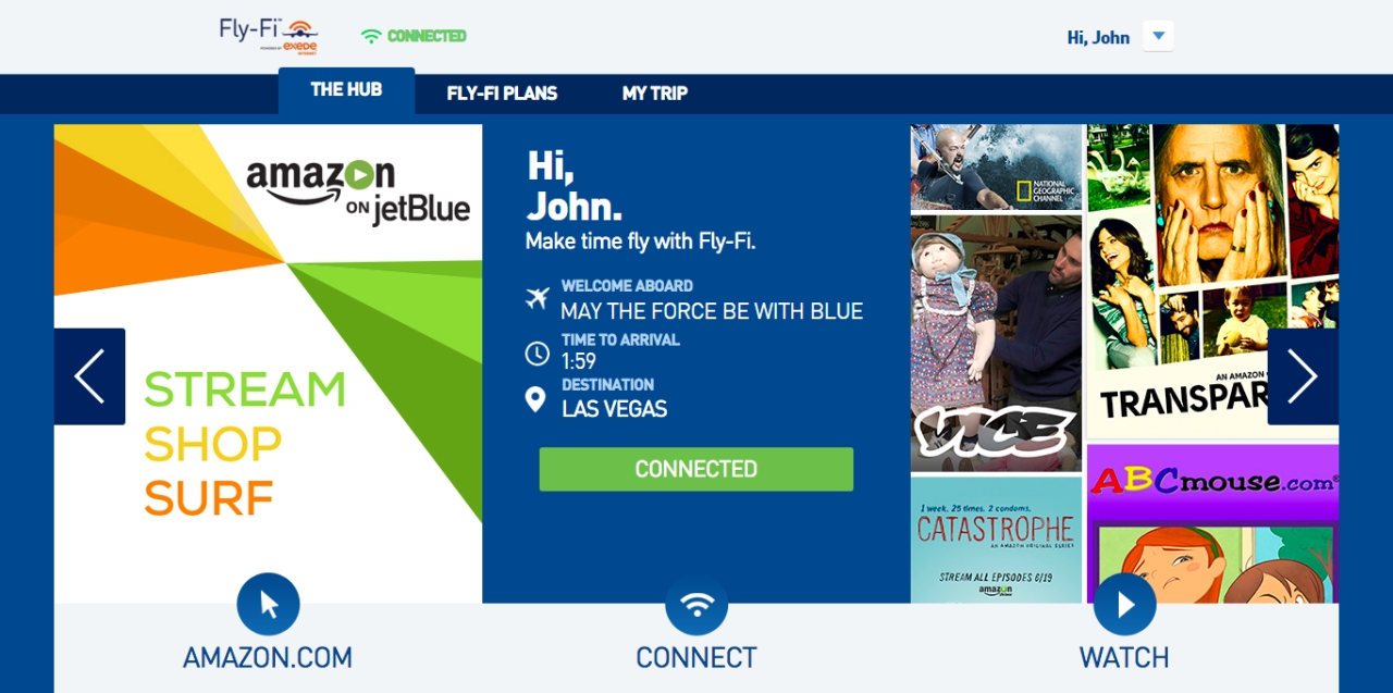 JetBlue Launches Amazon Streaming on All Planes Equipped With FlyFi. Just