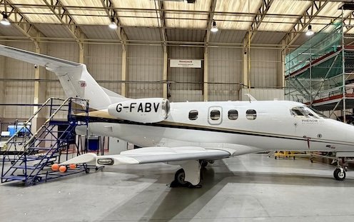 above first Phenom 100 completes re-registration change programme with the UK CAA is progressing