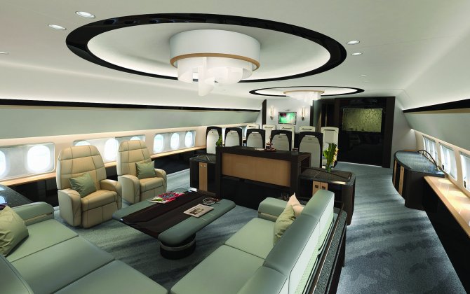 AERIA Luxury Interiors Redelivers First Green BBJ