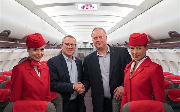 Austrian Airlines A320 aircraft cabin upgrade performed by FACC