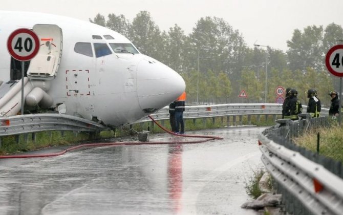Cargo plane overshoots runway at Italy's Bergamo airport