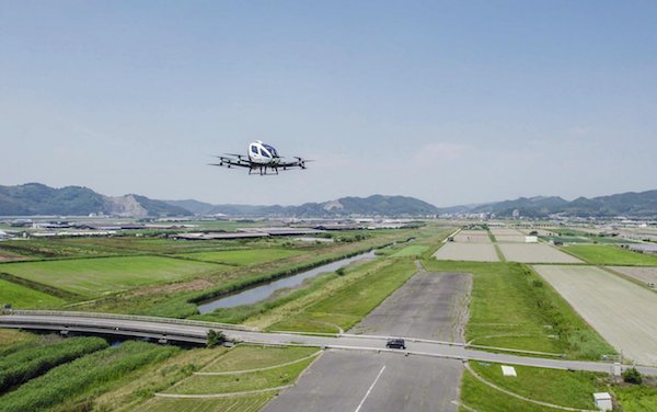 EHang 216 AAV conducted trial flights in Japan