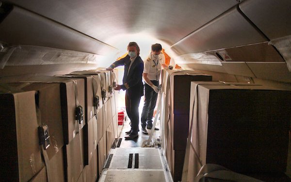 Eight day cargo conversion: Dassault Falcon Service of a Falcon 900B  