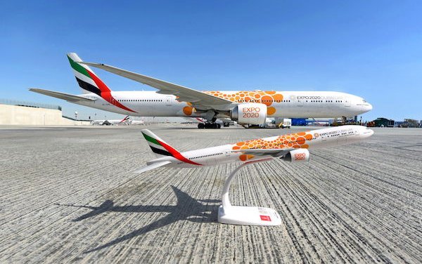 Emirates Expo 2020 themed livery aircraft model collection takes off