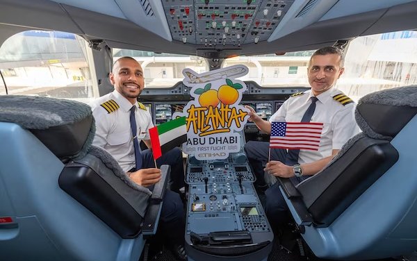 Etihad Airways celebrated first flight to Atlanta