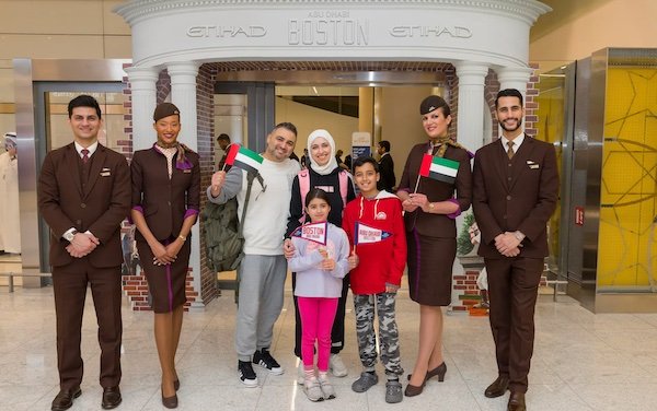Etihad Airways celebrates inaugural flight to Boston