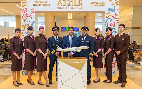 Etihad Airways&rsquo; new A321LR made India debut on inaugural flight to Kolkata