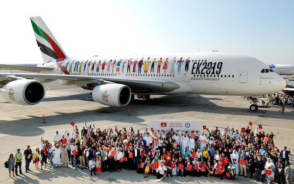 GUINNESS WORLD RECORD title for Most nationalities on an aircraft