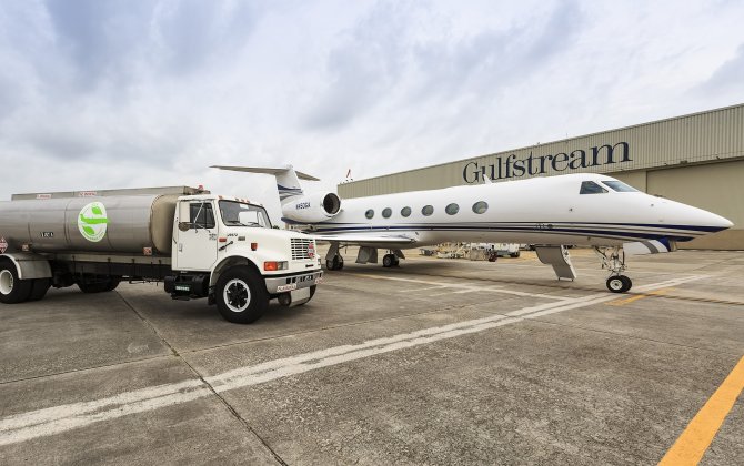 Gulfstream G450 and G550 use renewable fuels for EBACE flights