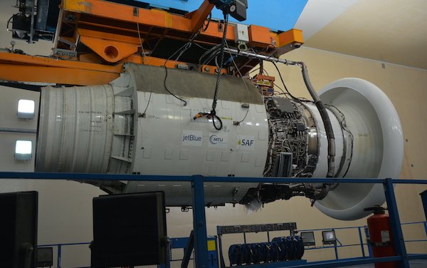 MTU Maintenance starts using sustainable aviation fuels in its test cell with launch customer JetBlue Airways