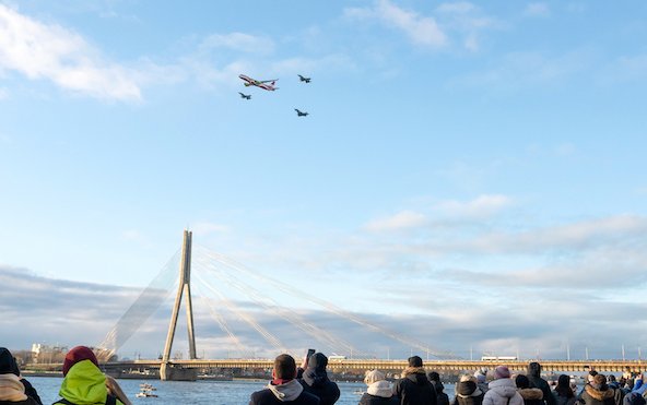 Special airBaltic Airbus A220-300 Participates in Parade
