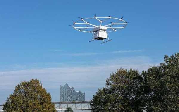 Successful first public flight of Volocopter VoloDrone in Hamburg