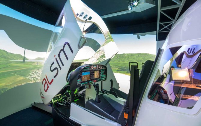 Swedish Stoflight Academy signs for an ALSIM AL42 Flight Simulator