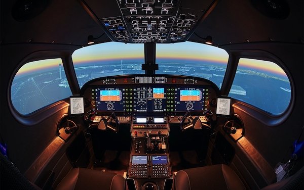 Turkish Airlines Flight Academy signs for an ALSIM ALX flight simulator
